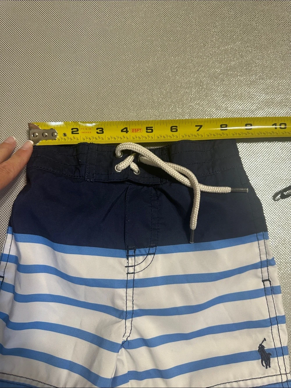 Ralph Lauren Navy & White Striped Swim Shorts